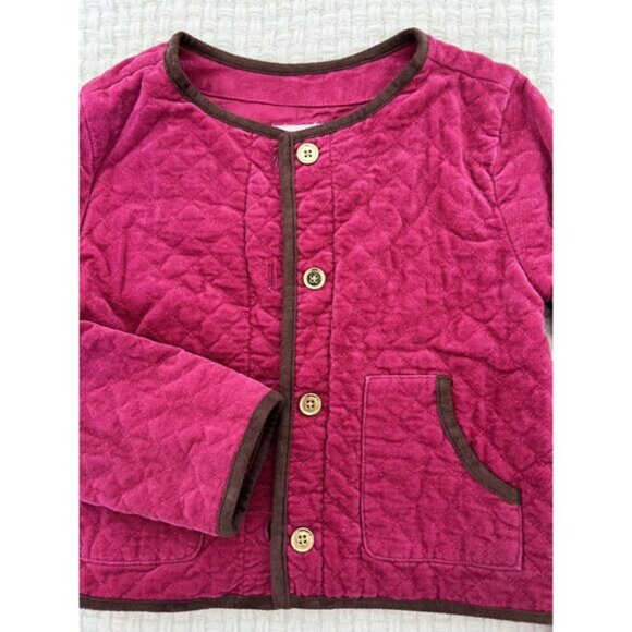 Janie And Jack Fuchsia Pink Quilted Jacket - Picture 4 of 9